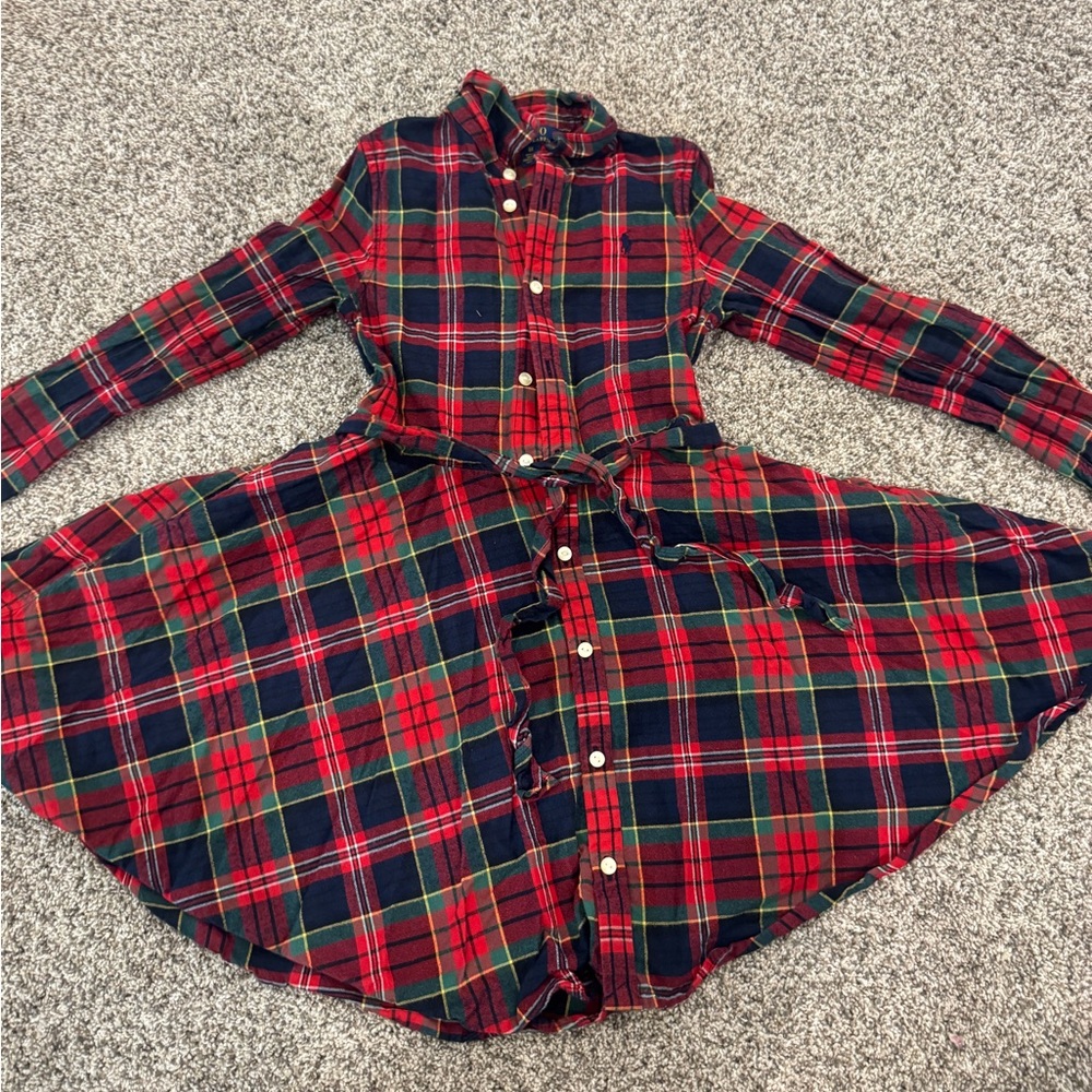Polo Ralph Lauren Tartan Plaid Dress - Red and Green